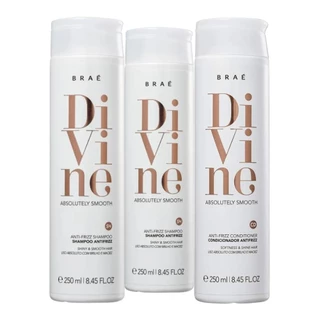 Kit Braé Divine 2x Shampoo 250ml, Condicionador 250ml (3 produtos)