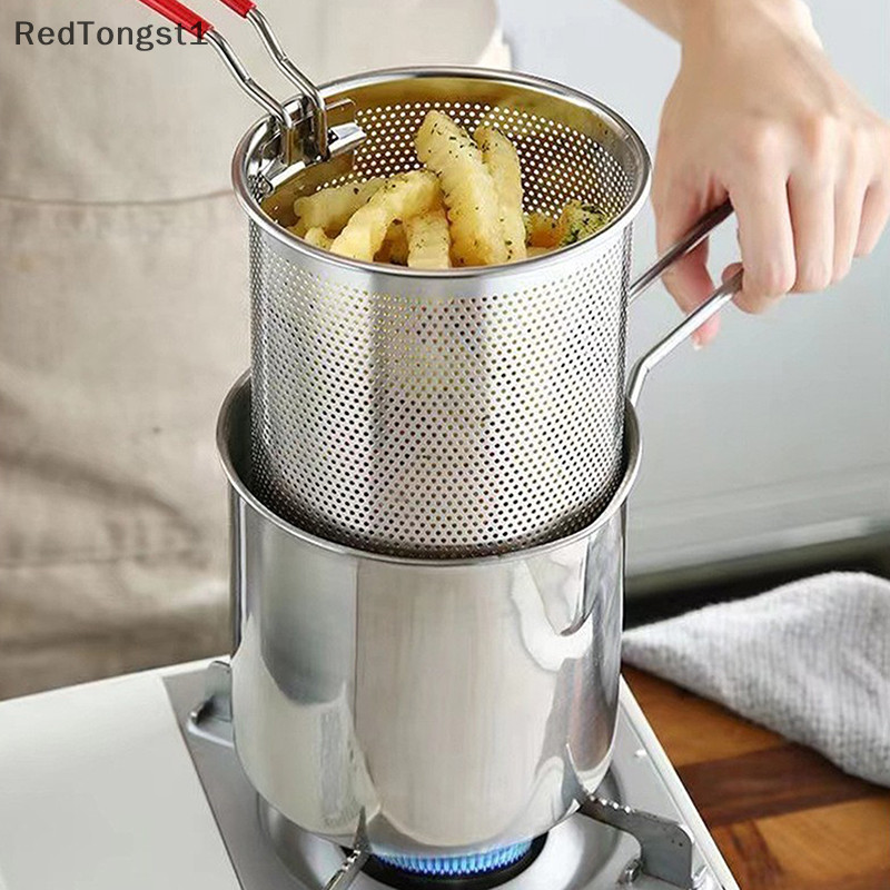 [RedTongst1] 2/3/4Pcs Fritadeira De Aço Inoxidável Com Coador Frango Cozinha Boutique De Ferramentas De Cozimento