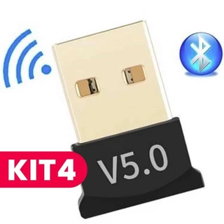 4 Kit USB Bluetooth 5.0 Plug Transmissor De Áudio Para Adaptador E Receptor De Notebook