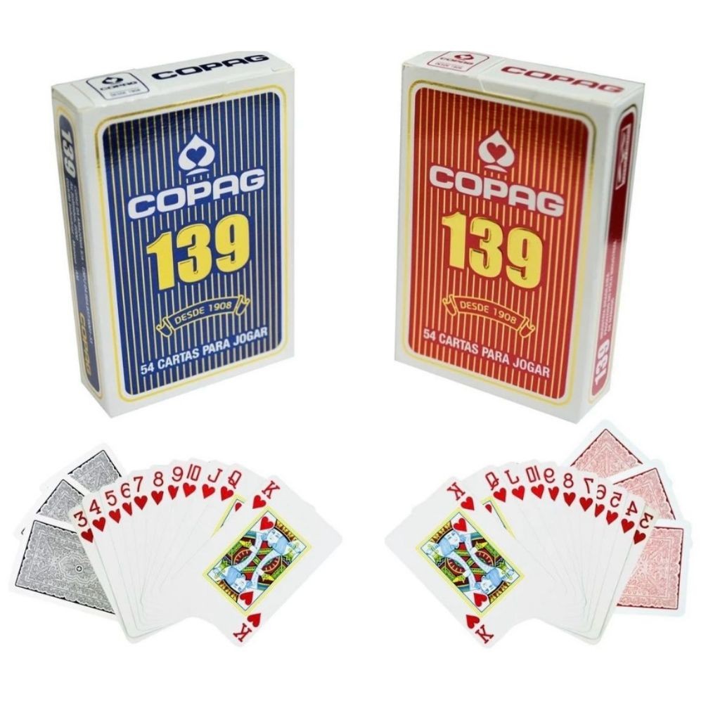 Baralho Copag Kit 2 Unidades Branco e preto Truco Buraco | Shopee Brasil