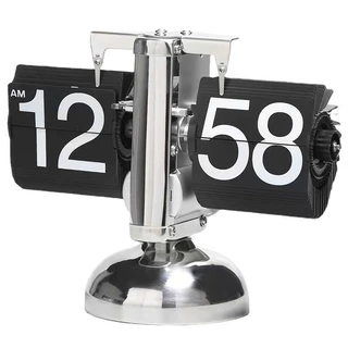 Estilo europeu página automática flip relógio Retro simples casa sala de estar relógio mesa pequeno equilíbrio página me