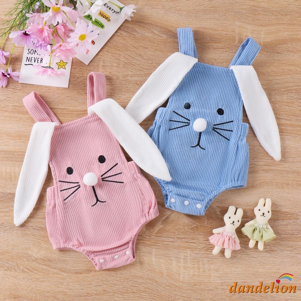 Baby Rompers Bordados Coelho Orelhas De Coelhinho Alças Fatos De Banho ...