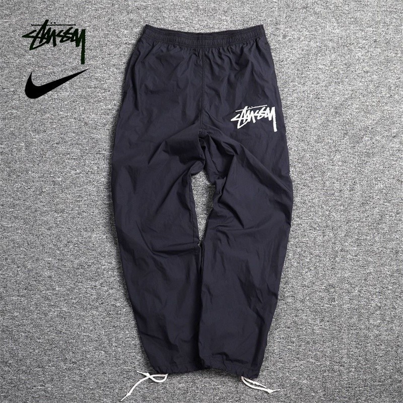 NK X Stussy moda de alta qualidade para homens e mulheres calças esportivas casuais de rua, calças masculinas