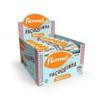 Tablete De Paçoca, Zero Açúcar Flormel- Caixa com 24 unidades de 20G cada