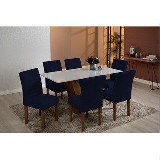 Kit Capa De Cadeira 4 Peças, Várias Cores Lisas Para Sala de Jantar e Cozinha , Em Malha Gel Ajustável ao formato da cadeira, medida 12cm x 46 cm x 45 cm x 55 cm