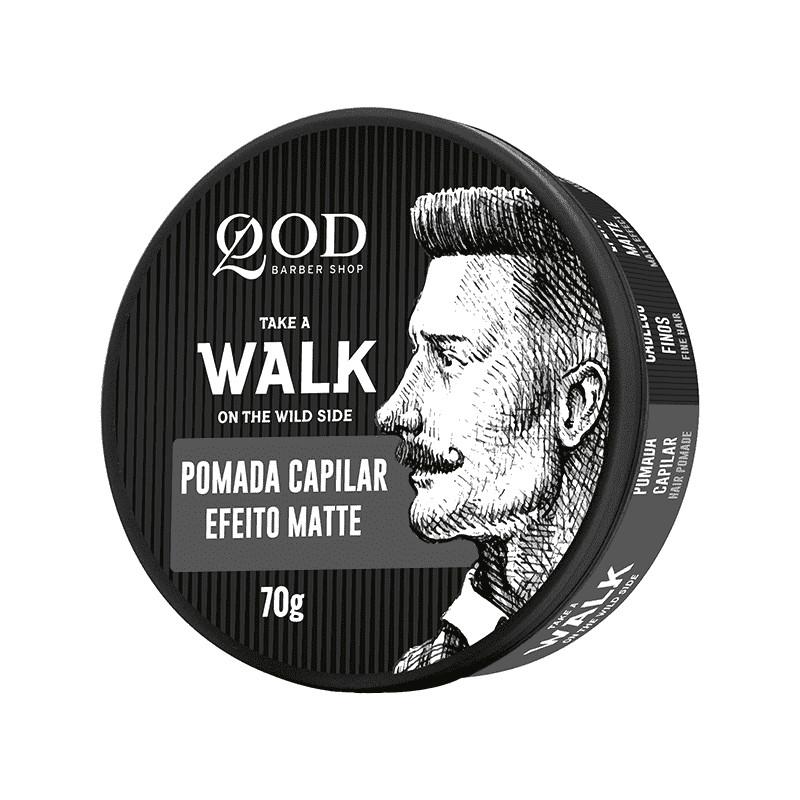 Pomada de Cabelo Walk Efeito Matte Fixação Média QOD 70g