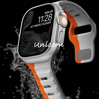 Bracelete De Silicone Macio Para Relógio Apple Ultra 2 49mm 44mm 45mm 42mm 41mm 42mm Pulseira Correa Esportiva iwatch Serise 5 6 7 8 9