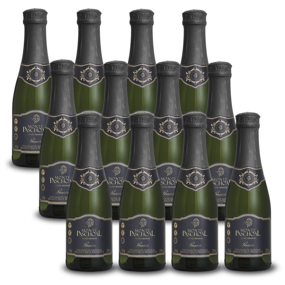 Kit 12 Unidades Mini Espumante Monte Paschoal Prosecco 187ml | Shopee ...