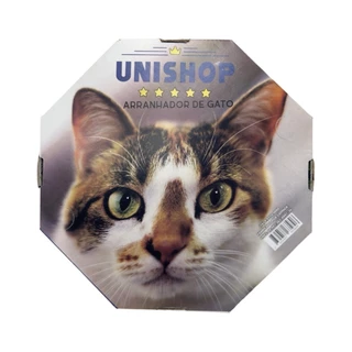 Arranhador Pizza de Gato Brinquedo Anti Estresse Papelão Adestramento Unishop