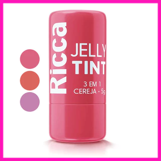 Ricca Jelly Tint 3 em 1 5g (Batom, Blush e Sombra) em Oferta na Shopee