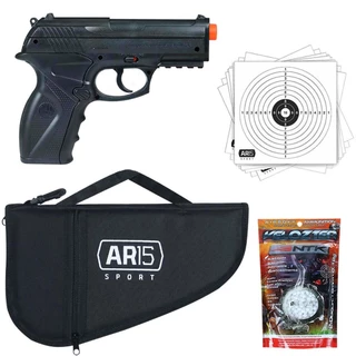 Pistola C11 6mm + BBS Nautika Velozter + Capa AR15 Sport