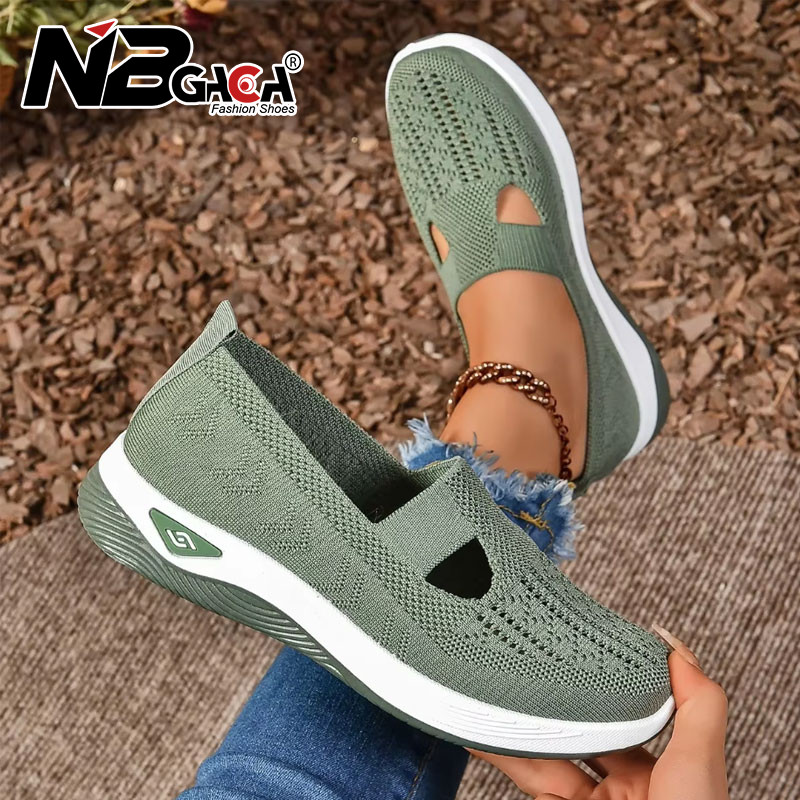 View product: Feminino Casual 2025 Novos Sapatos De Malha Sola Macia Respirável Tênis Confortável Caminhada Ortopédica Para Mães