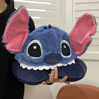 Travesseiro U Stitch para Dormir - Capuz Confortável com Suporte Cervical para Viagens e Sonecas ✈️