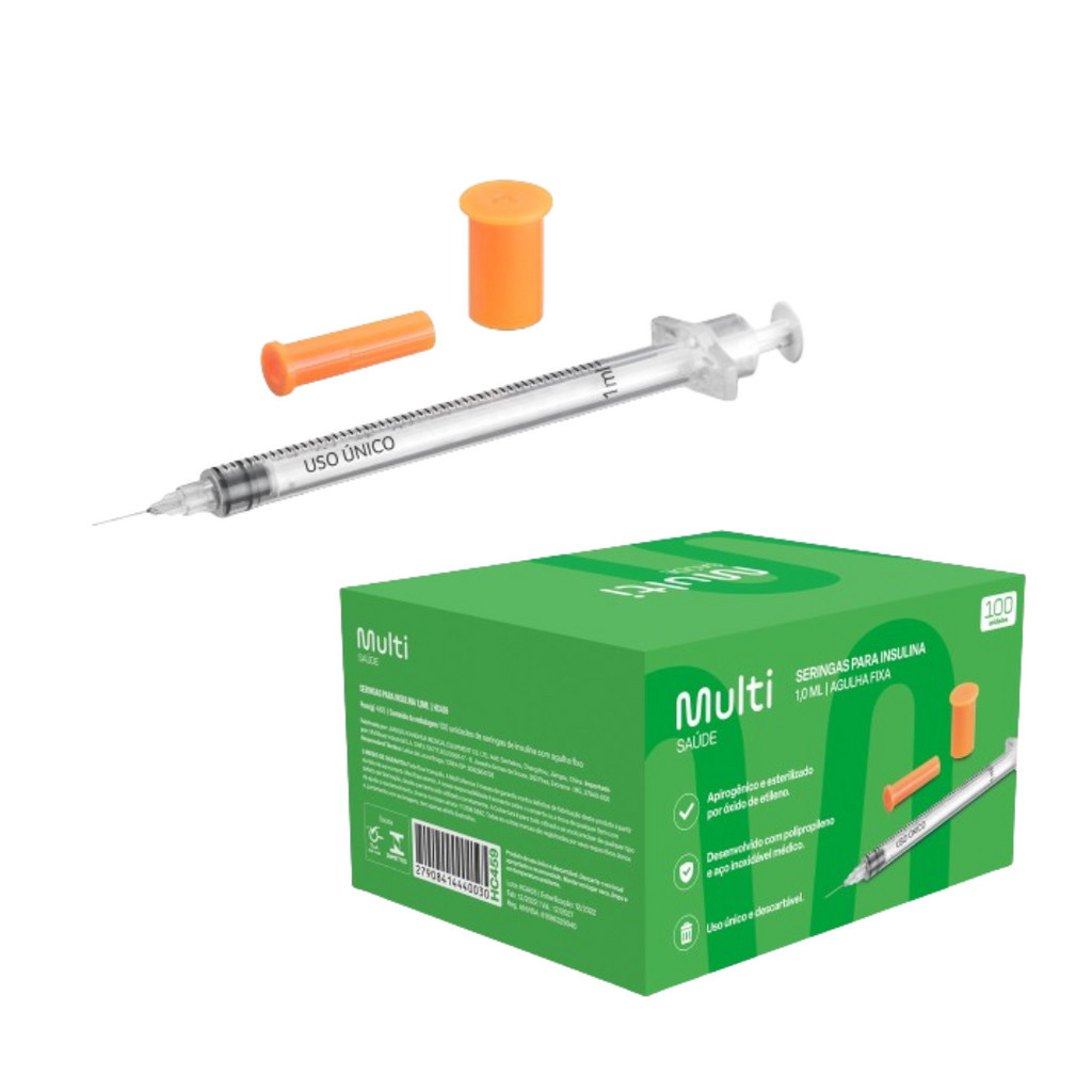 Seringa 1ml Insulina/botox Agulha Fixa Multilaser - Hc459 | Shopee Brasil