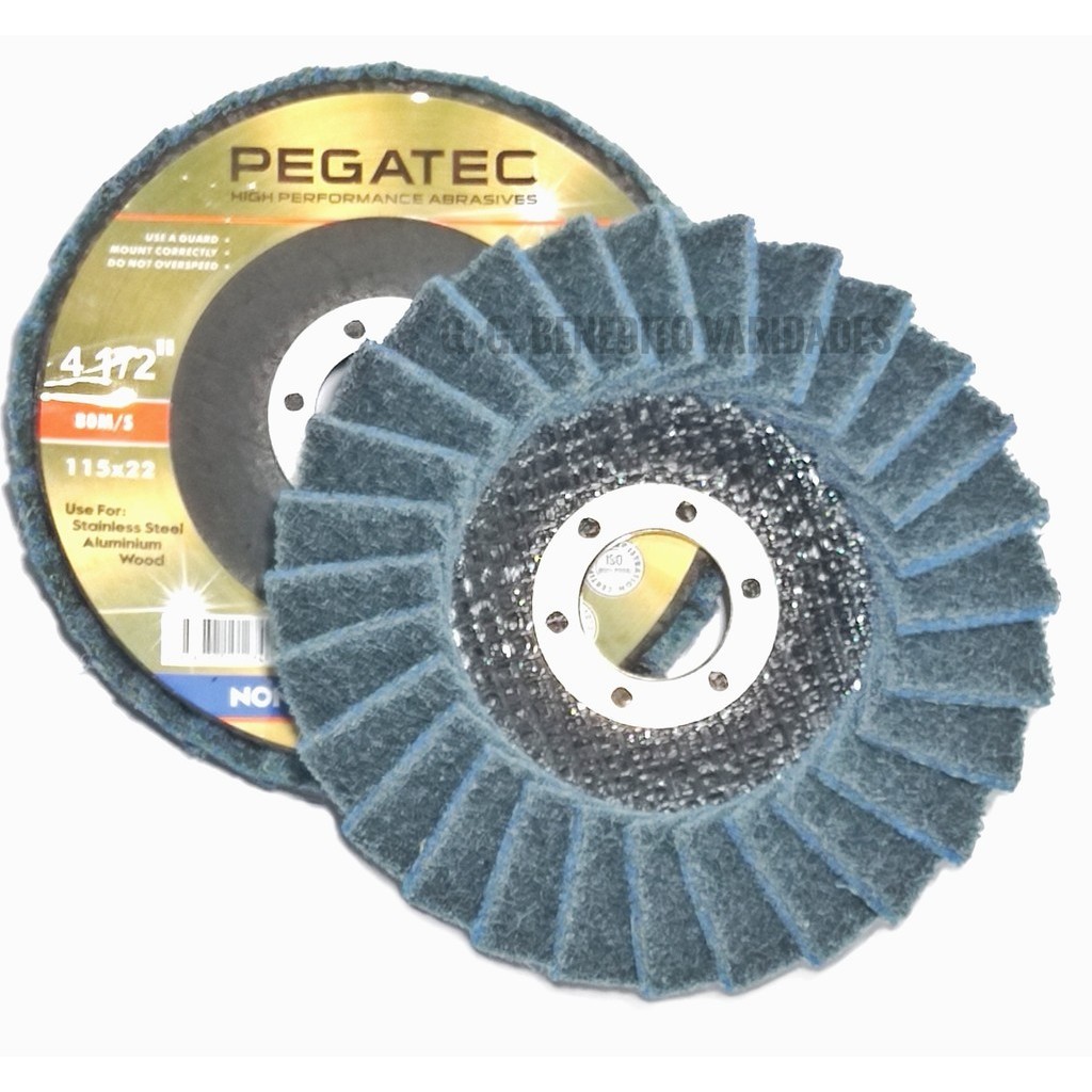 Disco Flap Scotch Brite Inox Fino 4.1/2 Azul Pegatec
