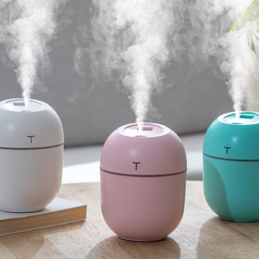 Mini Umidificador Para Carro Quarto Escritório 220ML Difusor Aromatizador Egg Portátil Usb Led Umidificador De Ar