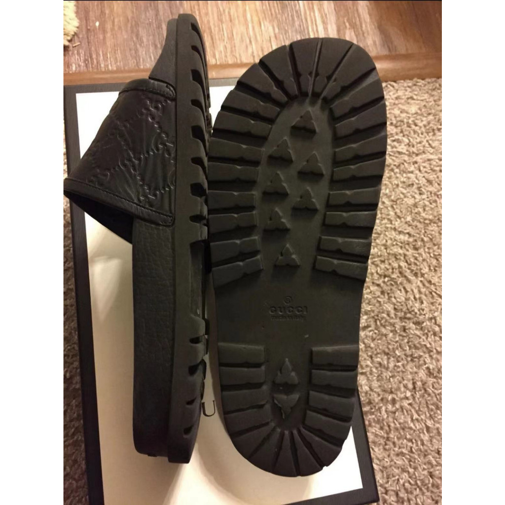 2024 Clássico Gucci Fashion Flat Slippers , Sandálias Esportivas Pretas