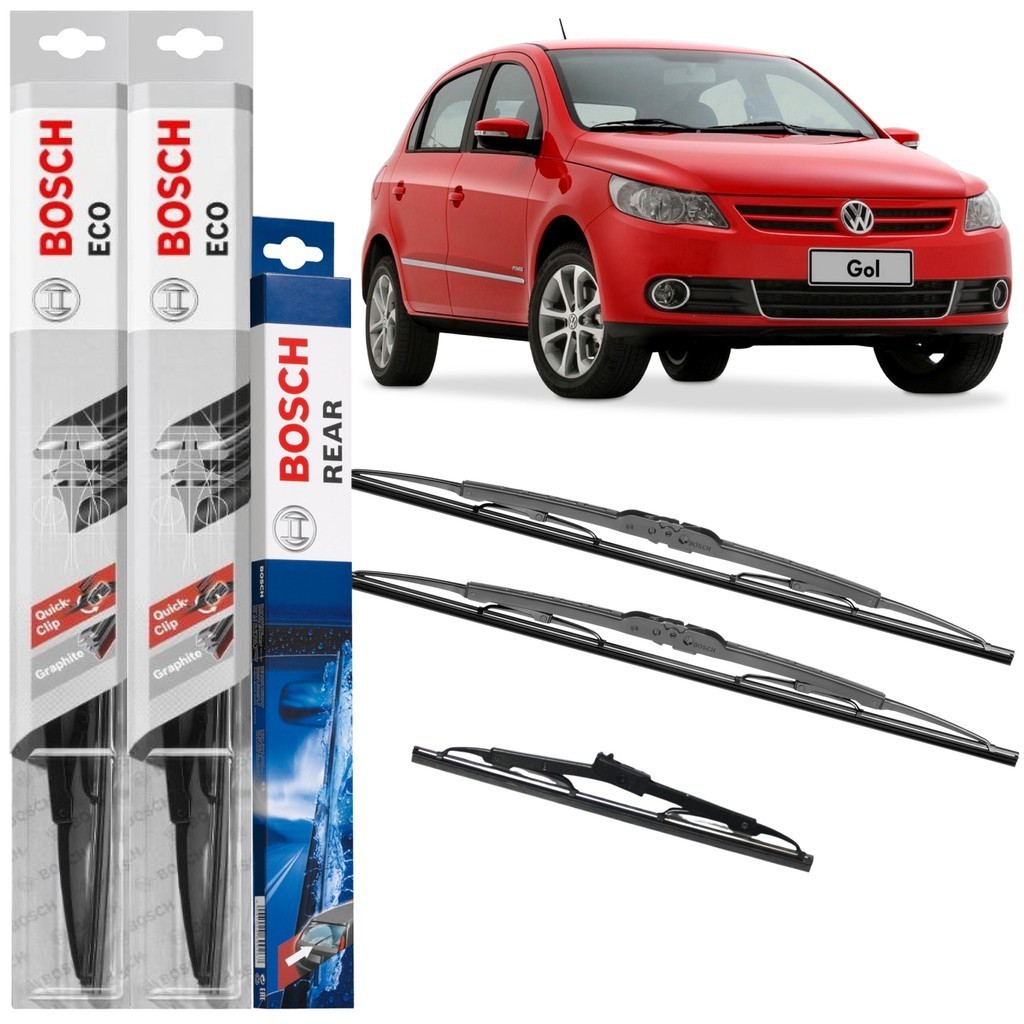 Kit Palheta Bosch Dianteira Traseira Vw Gol G5 2008 Até 2012 | Shopee ...