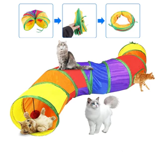Brinquedo Interativo Para Gatos Pets Túnel Labirinto Colorid Tunel Colorido para gatos Brinquedo para gato interativo, túnel de gato colorido labirinto dobrável para pets