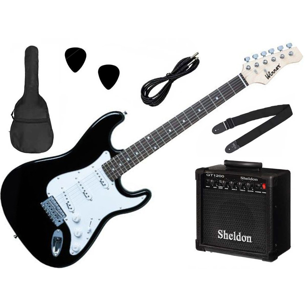Kit Guitarra Stratocaster Winner WGS + Amplificador e Acessórios