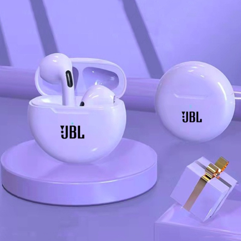 Fone De Ouvido Bluetooth Sem Fio Pro 6 TWS Com Controle De Toque Estéreo Microfone Earbuds Embutidos