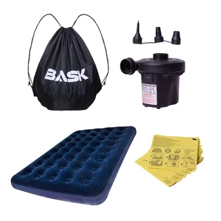 Kit Colchão Casal Inflável Adesivos Para Reparo Bomba De Ar Mochila Saco De Armazenamento