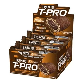 Chocolate Trento T-pro 7g Whey Protein Amendoim 12x26g