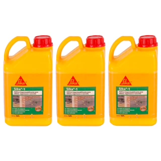 Kit 3 Sika-1 Aditivo Impermeabilizante Cimento Concreto 3,6L