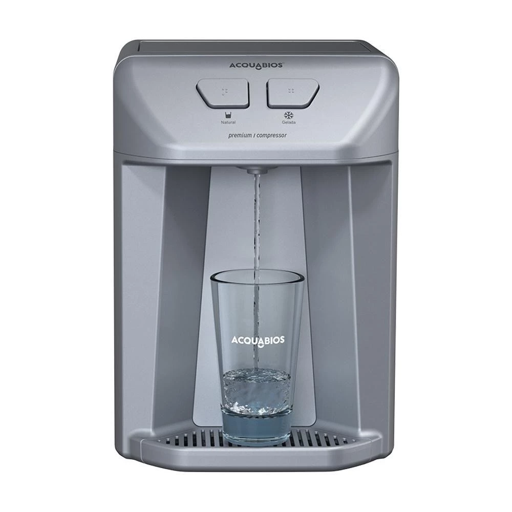 PURIFICADOR PREMIUM COMPRESSOR PRATA 127V ALCALINO