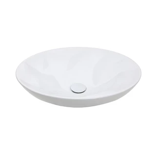 Cuba de Apoio para Banheiro Oval Louça Cerâmica Titanita Pingoo - Branco em Oferta na Shopee