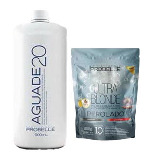 Pó descolorante 300g probelle ESCOLHA SEU + ÁGUA OXIGENADA ox 20 volumes 900ml probelle kit