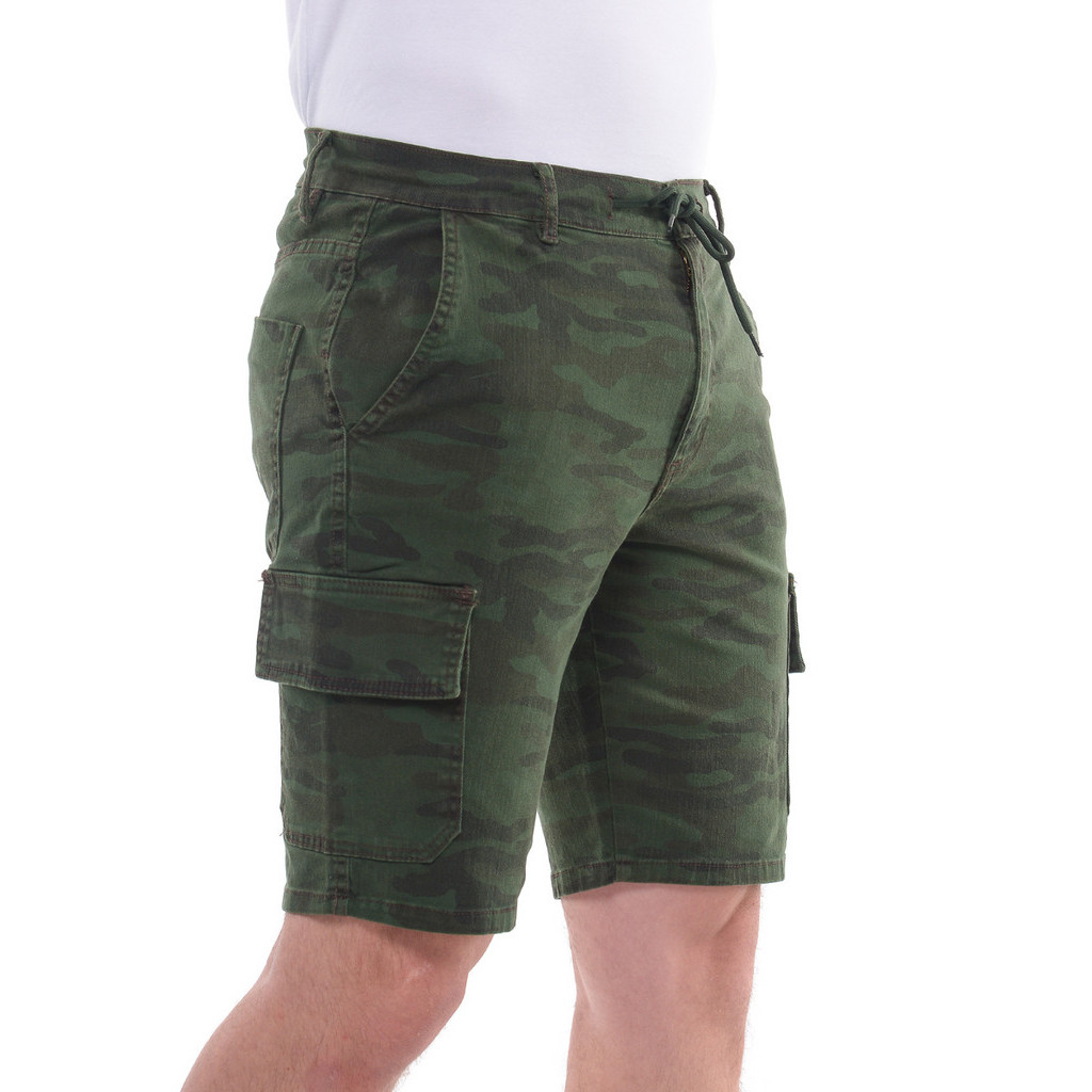 Bermuda Masculina Sarja Camuflado Verde Shopee Brasil