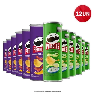 Kit Batata Pringles® Creme E Cebola E Cheddar E Bacon 12 Unidades