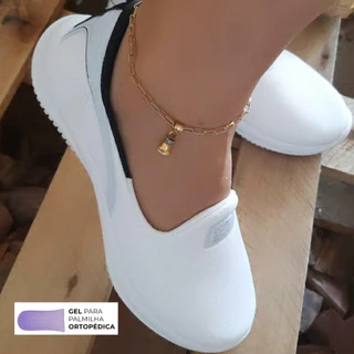 01 Sapatilha Tênis Feminina Gel Ortopédica Caminhada Leve