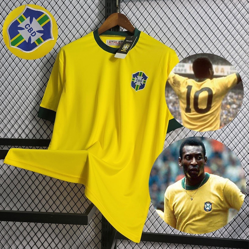 Camisa Retro Brasil 1970 I Copa Do Mundo De Futebol Skin Memorial MRBG