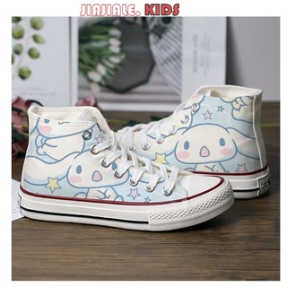 Sapatos De Lona Para Meninas Grandes Sanrio Kuromi Melody Versatile Board Esportivos High top