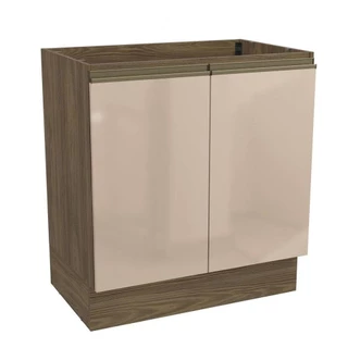 Balcão Kappesberg CB1041 80cm MDF 2 Portas Com Tampo 90x80x52cm