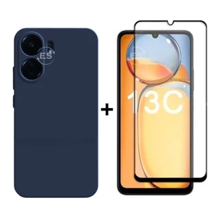 Kit 2em1 Para Xiaomi Redmi 13C - Capa Case + Película de Vidro Temperado 3D
