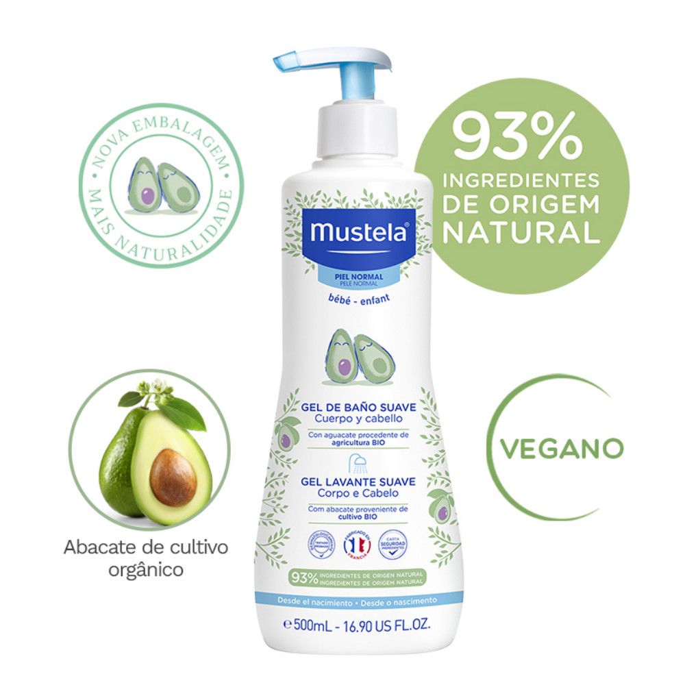 Mustela Gel Lavante Corpo e Cabelo 500ml | Shopee Brasil