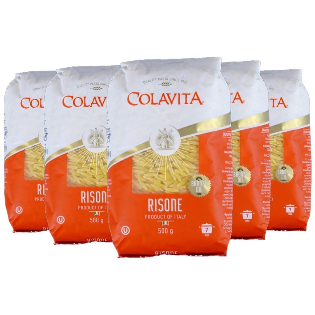 Kit c/ 5un Macarrão Risone COLAVITA Grano Duro 500g | Shopee Brasil