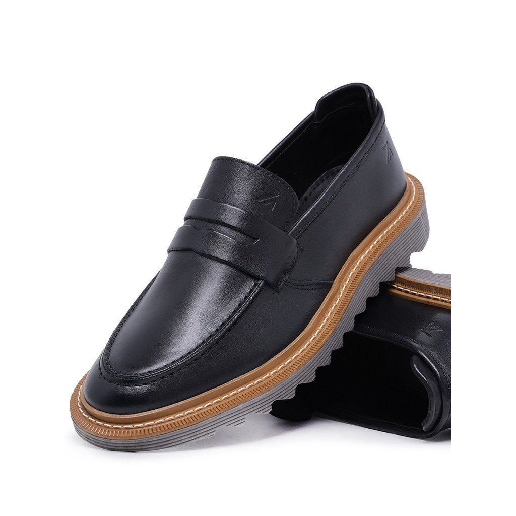 Sapato Masculino Loafer Sola Tratorada R.A Couro Legítimo Elegante Conforto
