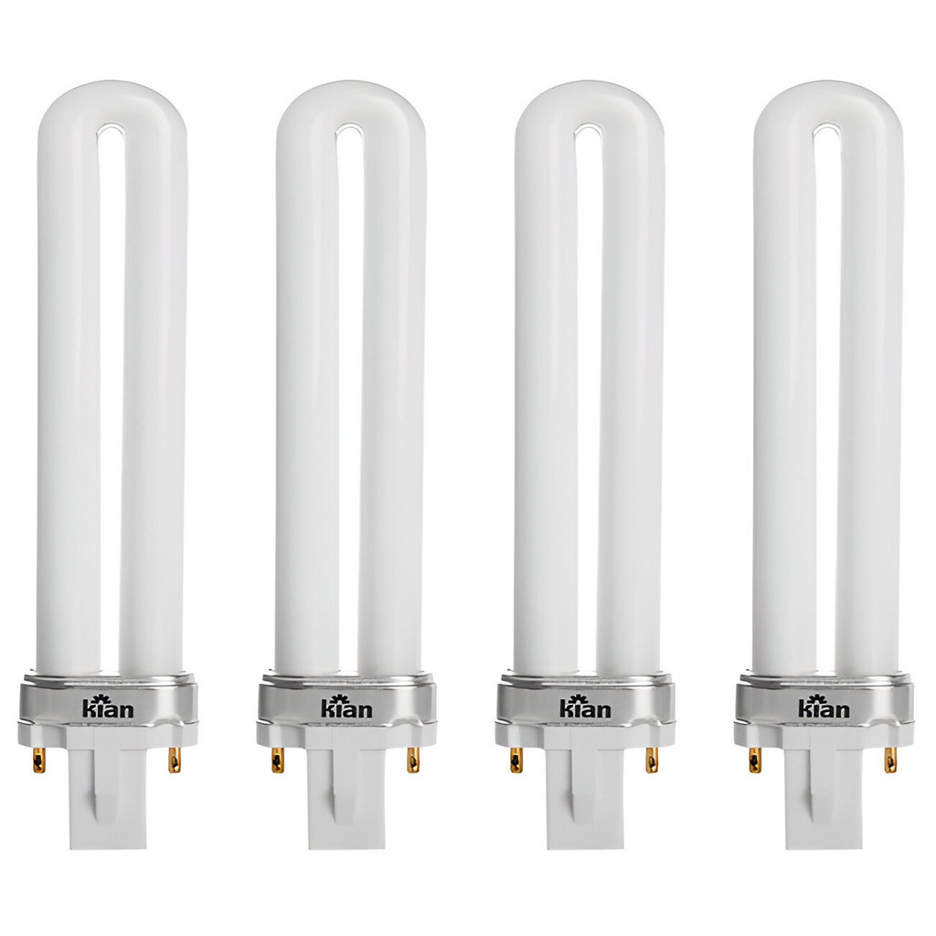 Kit 4 lampada pl compacta kian g23 2 pinos 9w 6400k