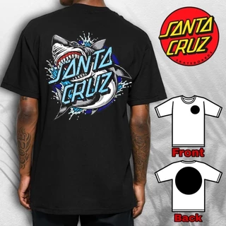 [Loja Malásia] [Venda Preguiçosa] t-shirt santa cruz Tubarão/logo Frente + Costas/Apenas/Preto/Cinza/Verde/Azul XS-3XL