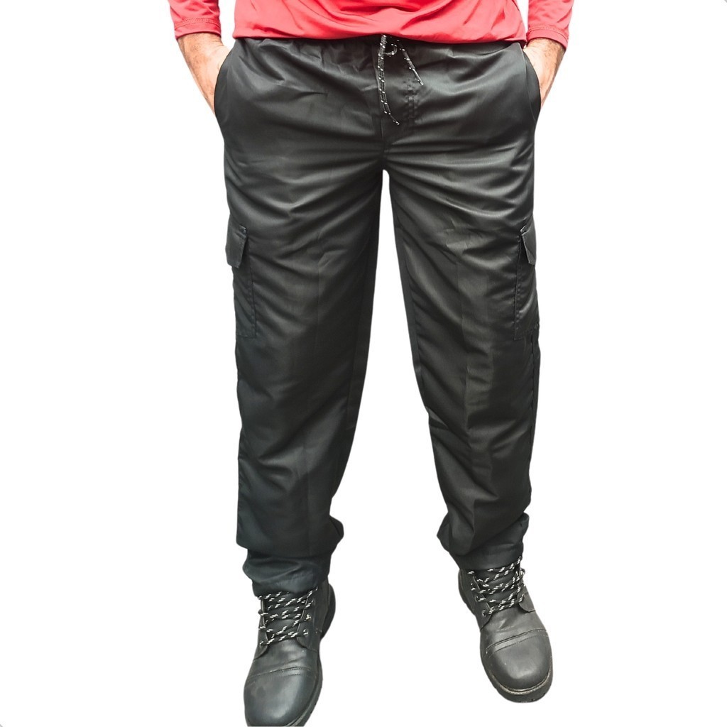 Calça Cargo Tactel Masculina 5 Bolsos Trabalho Uniforme