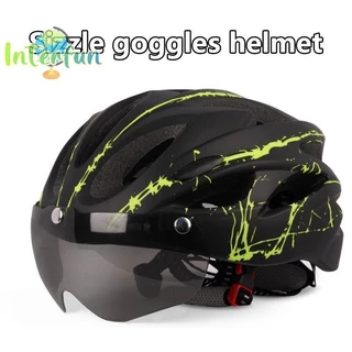 [InterfunB] Capacete De Ciclismo Ultraleve Adulto Unissex Com Óculos Para Esportes Ao Ar Livre Equitação [Novo]
