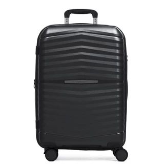 Mala Média 23 Kg Polipropileno 4 Rodas Hong Kong Preta