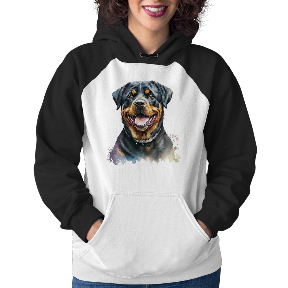 Moletom Feminino Cachorro Rottweiler Blusa Frio Shopee Brasil