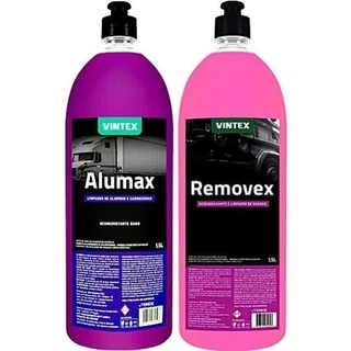 Limpa Carrocerias Alumínio Alumax 1,5l + Removex Vintex 1,5l