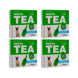 Pipeta Antipulgas Tea Gatos Até 4kg - Konig - 4 Unidades