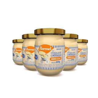 Kit Leite Condensado Flormel Zero Açúcar 200G Com 5 Unidades